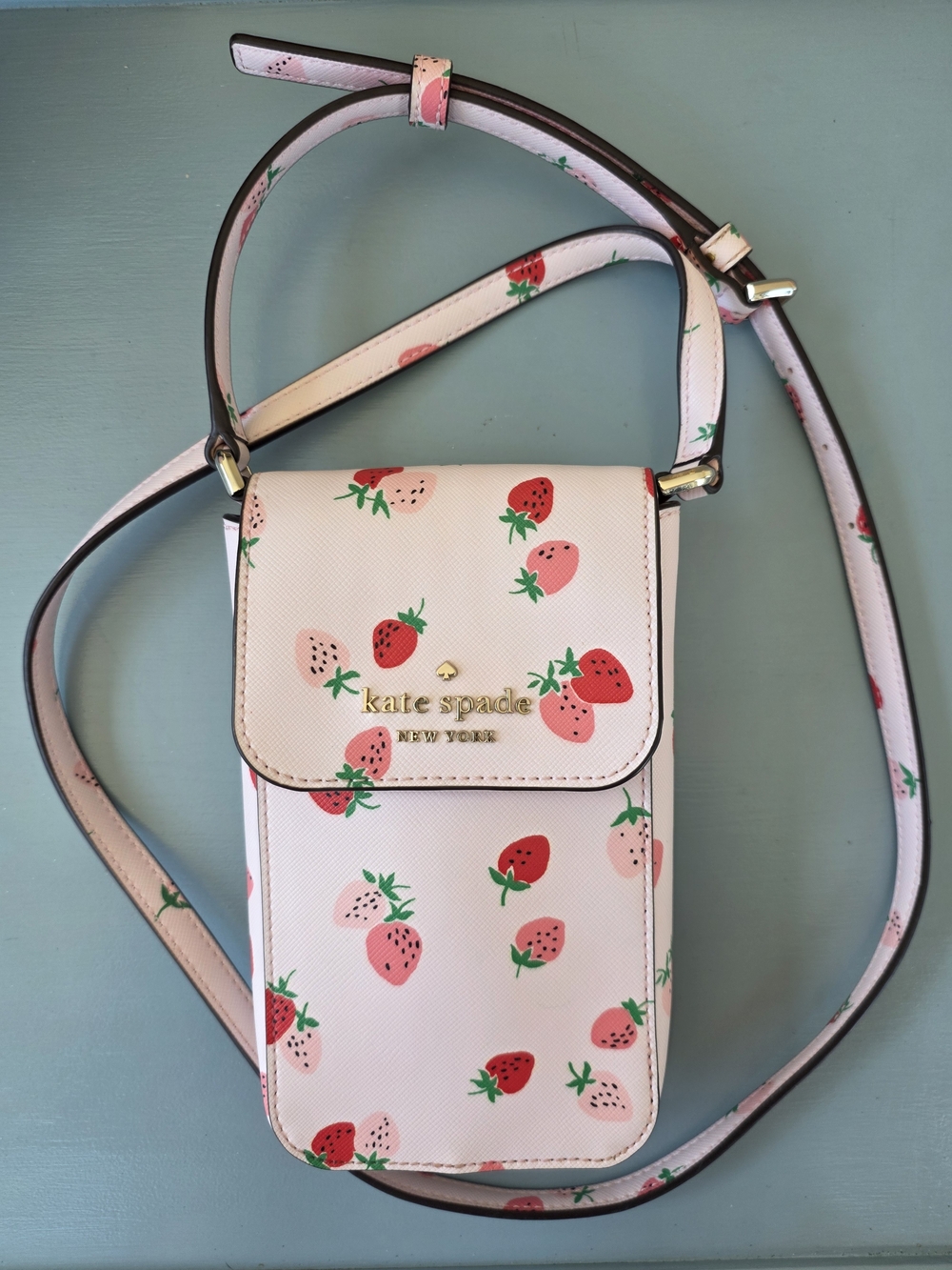 kate spade Pink Strawberry Crossbody Phone Bag
